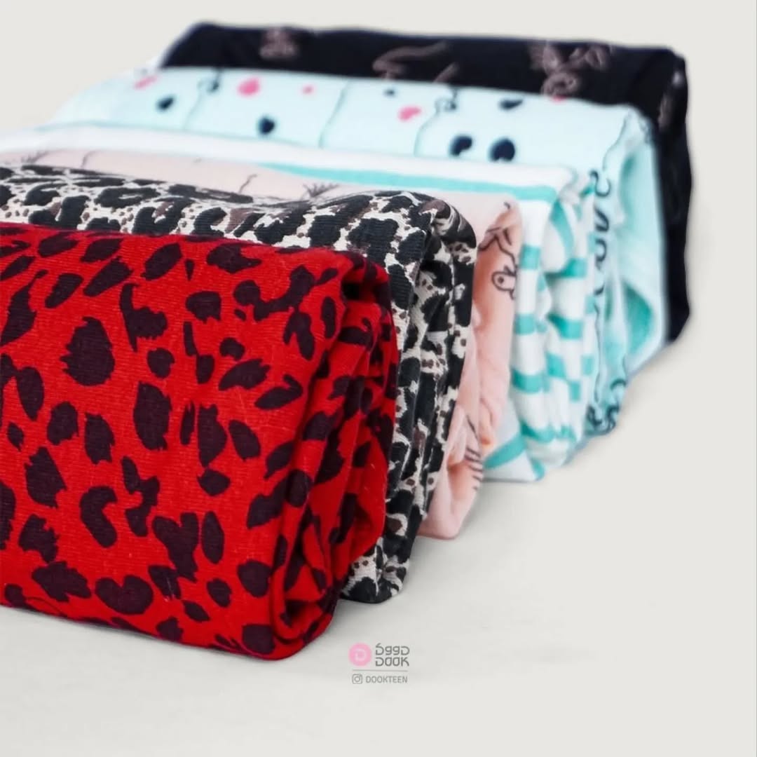 شورت طرحدار زنانه جنس نخ پنبه اعلا مدل گنی و جنیفری سایز L.XL.XXL.XXXL پک ۶عددی