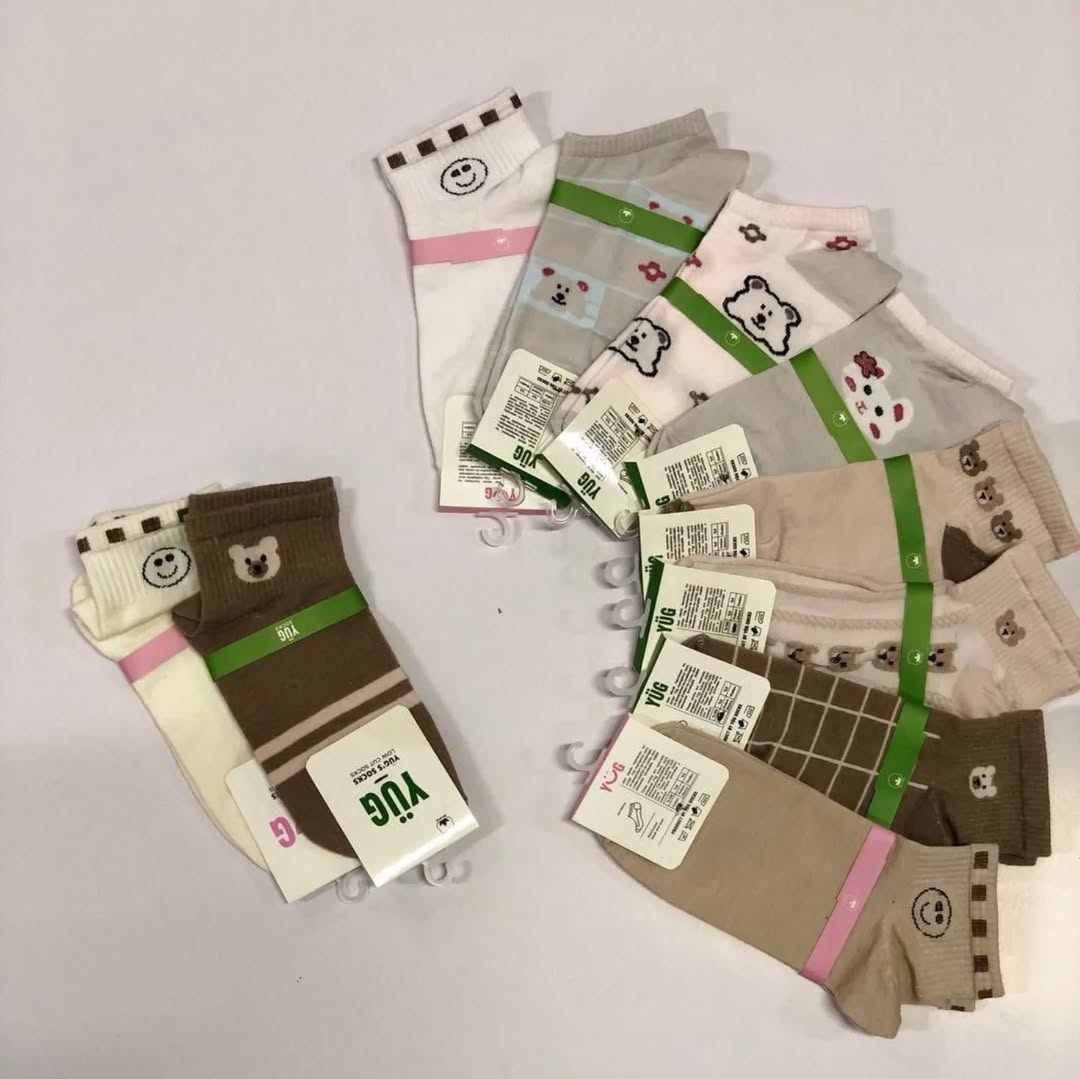 جوراب پنبه طرحدار