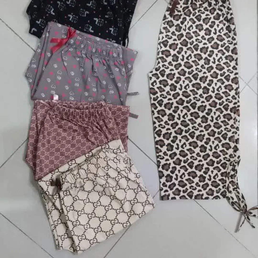 شلوارک نخ و پنبه فری سایز